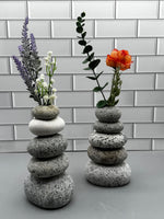 Cairn Vase – Handcrafted from Naturally Tumbled Beach Stones - Funky Rock Designs