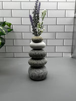 Cairn Vase – Handcrafted from Naturally Tumbled Beach Stones - Funky Rock Designs 