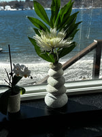 Cairn Vase – Handcrafted from Naturally Tumbled Beach Stones - Funky Rock Designs 
