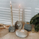Silhouette Stone Candleholder - Funky Rock Designs 