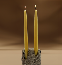 Stone Dual Taper Candle Holder - Funky Rock Designs 