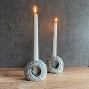Silhouette Stone Candleholder - Funky Rock Designs 