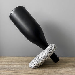 Stone Wine Bottle Balancer - Funky Rock Designs 